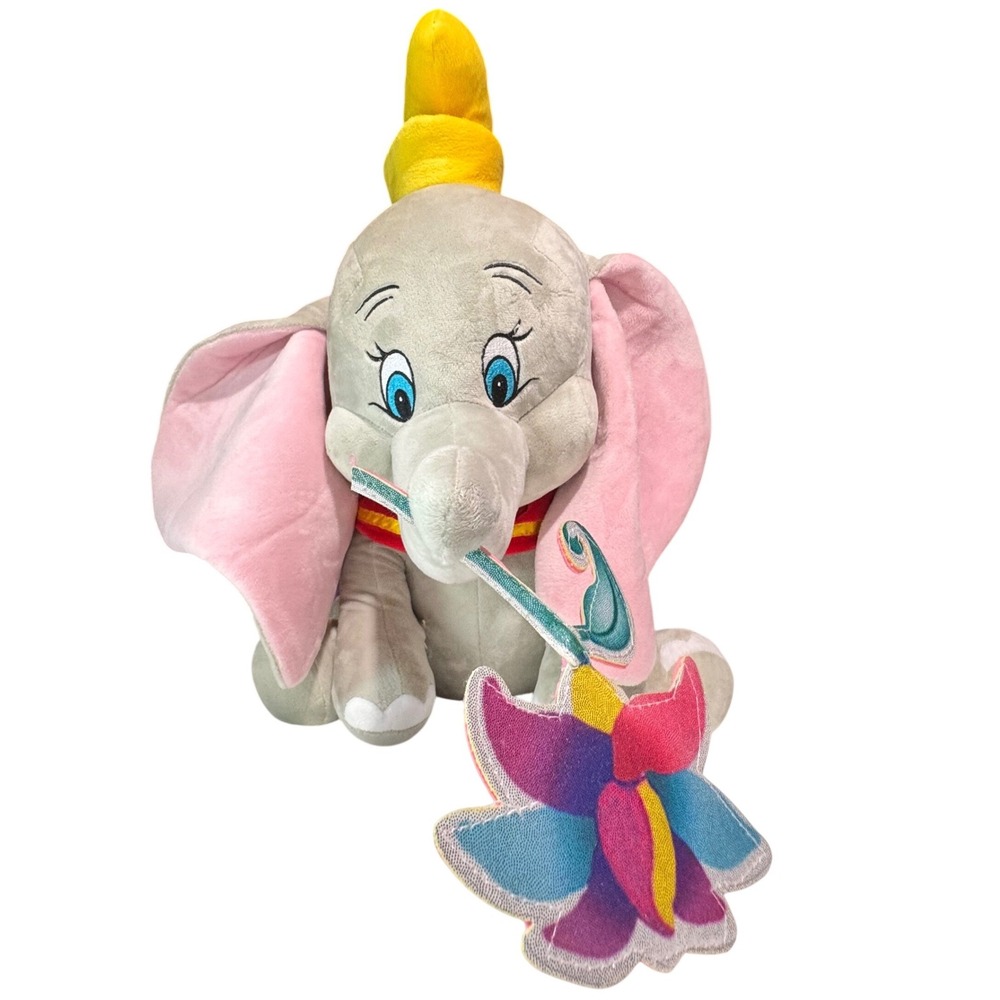 Gemmy Disney Dumbo Butterfly 21in Large Plush Walmart Gray Pink